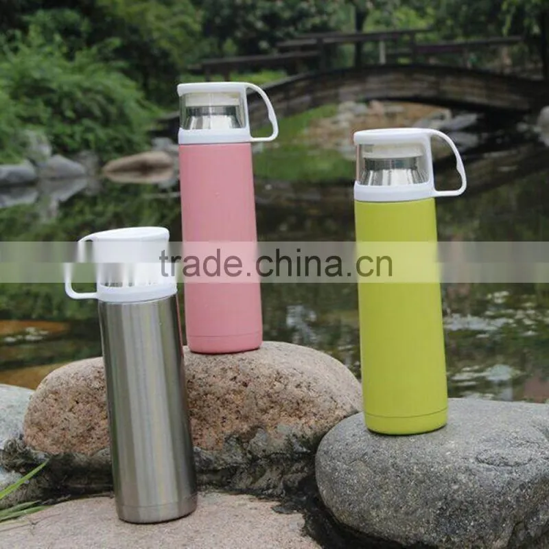 COLORFUL DOUBLE WALL VACUUM FLASK WITH WHITE BOX PACKAGING