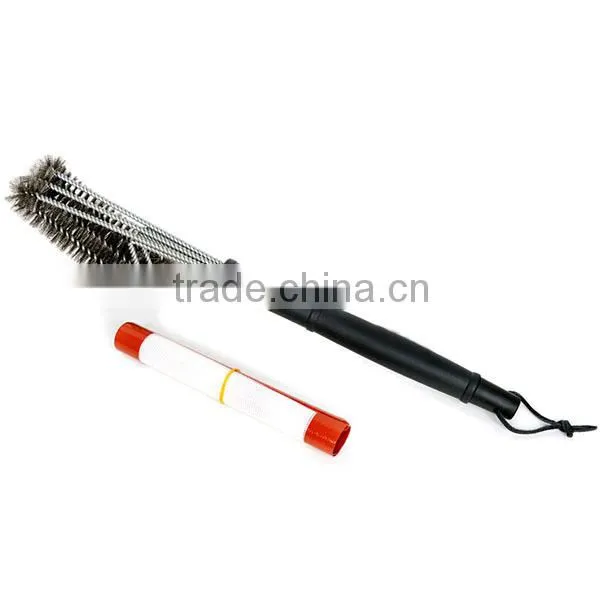 Amazon Top rank 18 Inch 3 Sided BBQ Grill Brush stainless steel grill brush 18" grill brush bbq cleaning brush for sale