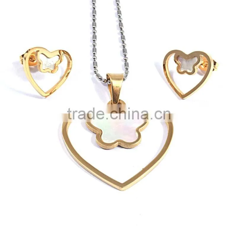 Stainless Steel Jewelry Big Hole Freshwater Pearls Fashion Jewelry New Model Jewelry Set