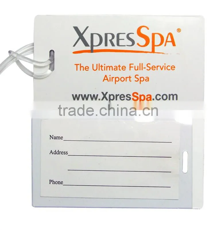 Hard PVC foot shaped luggage tag with transparent loops