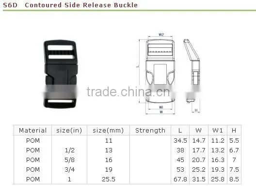 Wholesale plastic buckle with co for paracord bracelet