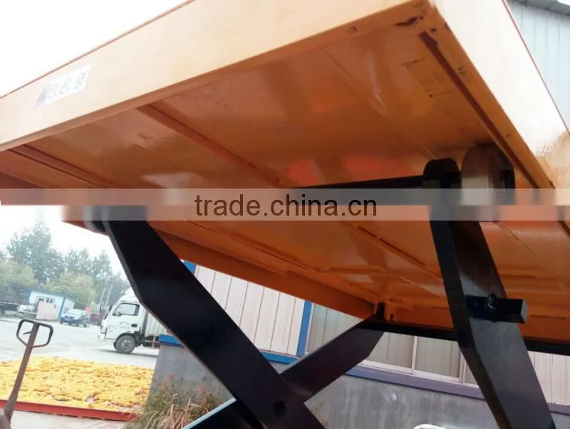 Custom-made!2Tons manual small DC battery hydraulic scissor lift platform for delivery of goods