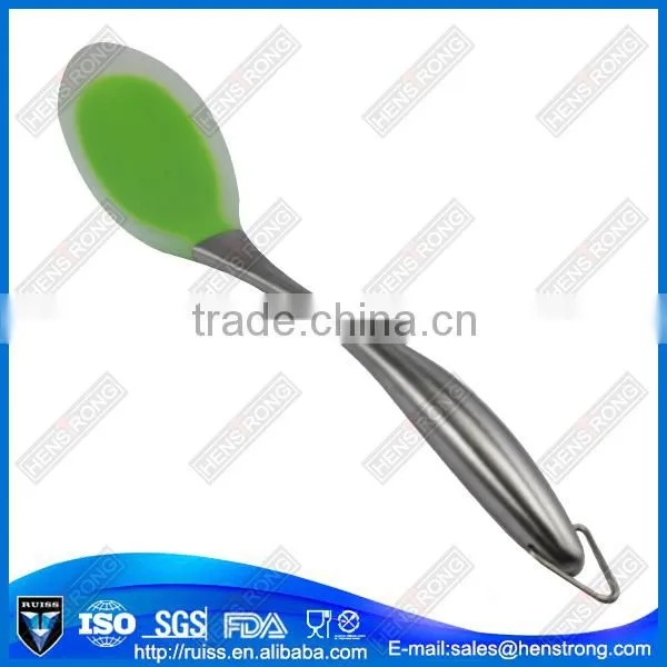 Silicone different type of ladle spoon with stainless steel handle