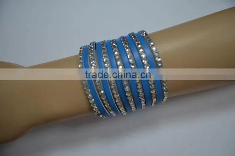 Wholesale Multi Stripped Genuine Leather Bracelets