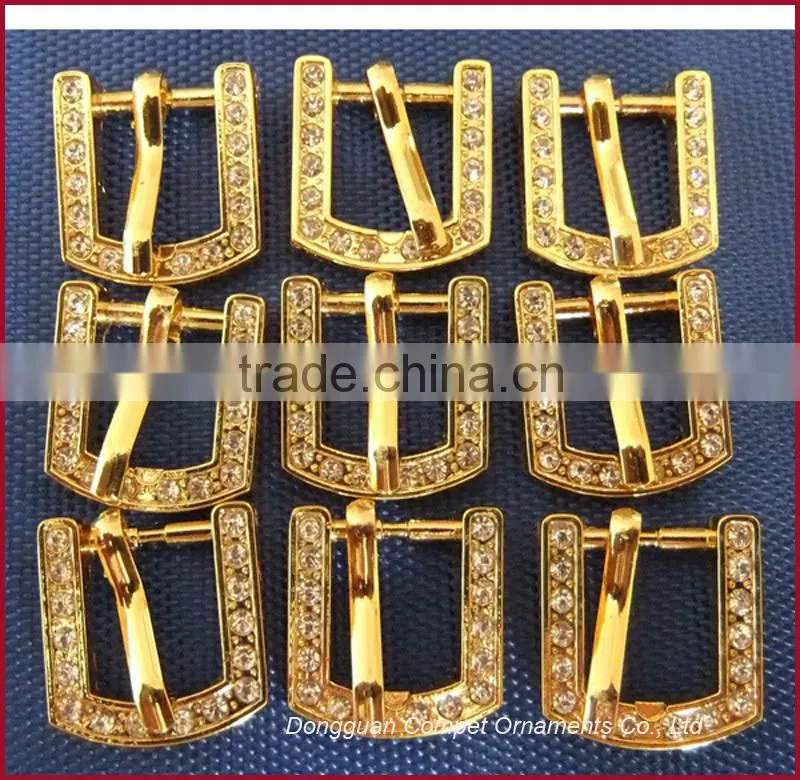 Wholesale Gold 10mm Inner Width Diamond Metal Buckle Pet Collar Alloy Buckles Upscale Rhinestone Dog Collar Buckle