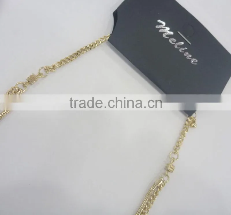 FASHION MULTI ROW BIG PLASTIC STONE CHAIN NECKLACE