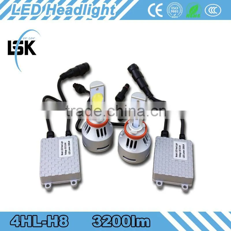 Hot sale !!! brightness light waterproof IP65 6500k led car parts headlight for Auto /Motorcycle