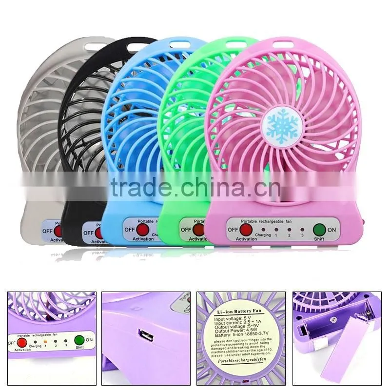 Funny style Easy Carry Pocket Mini Powerful 3 hight speed fan for Family Travelling
