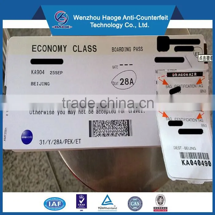 Cinema ticket, bus ticket, admission ticket & entrance ticket coupon
