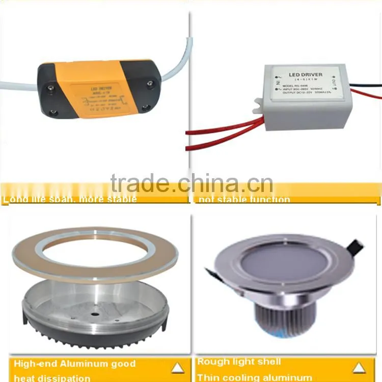 5w Elegant golden downlight housing round aluminum fixture 100mm hole size led downlight wall mounting