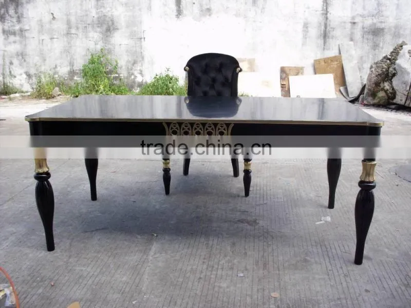 Antique classical dining table and chair set D1082