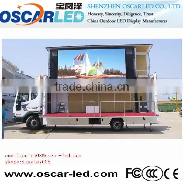 2015 new invention bus commercial advertising led display screen/moving truck led display