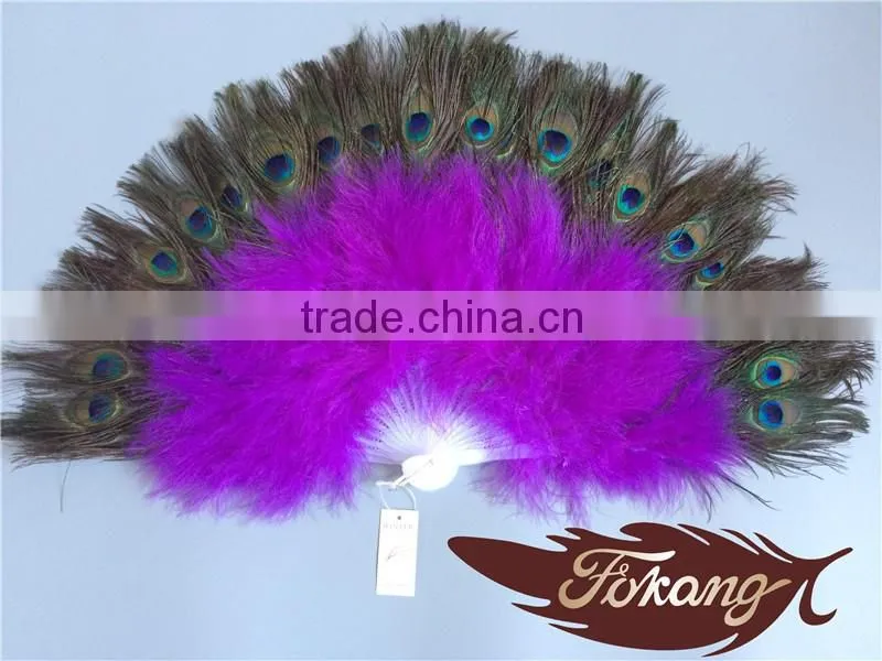 Natural Craft Marabou Turkey Feather Large Hand Fans