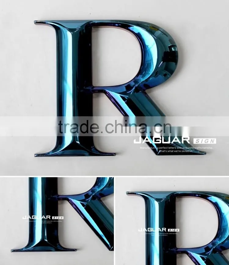 metal effect 3d round chrome acrylic alphabet letters and numbers