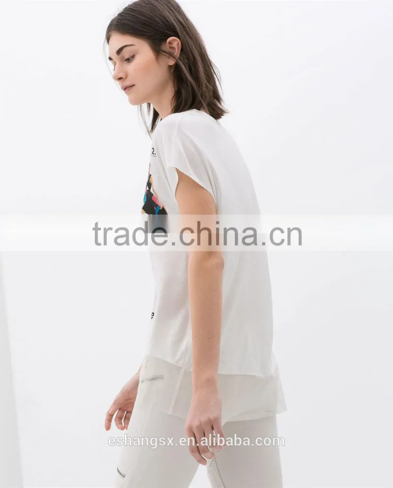 Ladies new design fashion nice t-shirts