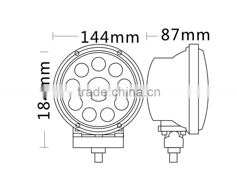 wholesale combo LED work light 42w driving on motorcycle