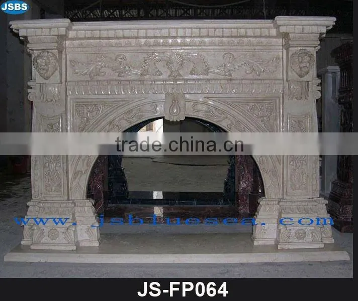 Natural stone fireplace design
