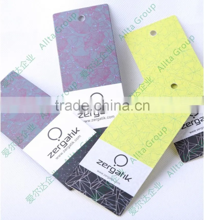 Allta Group OEM professional quality cheap clothing printed paper hangtag, simple style fashion tags for women clothes dresses