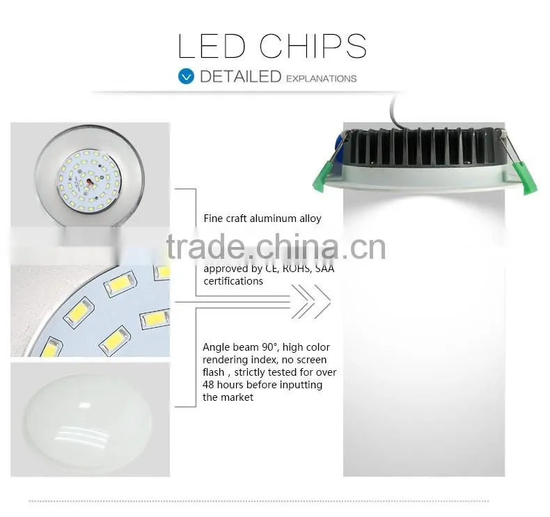 High Power LED Downlight SMD 4000K 25W 150mm Dimmable LED Recessed Light Downlights