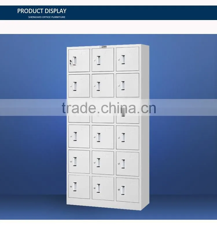 Henan shengwei 18 doors steel metal locker school locker