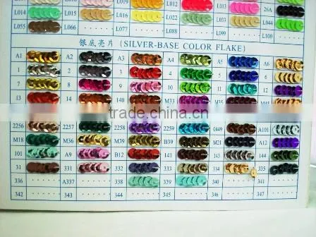 silver base color glass sequins trim 8# 16C-18C