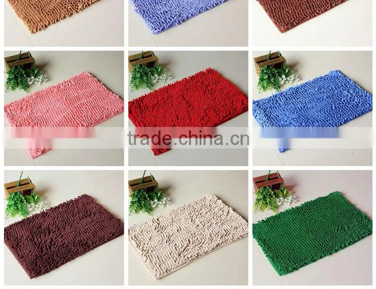 NEW anti slip back microfiber chenille carpet,microfiber bath mat / Chenille mat-QINYI