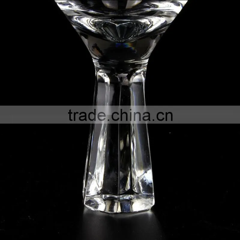 Special heavy stem clear leadfree crystal high quality customized size martini cocktail glass