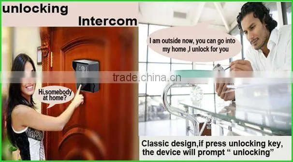 Indoor receivers can be wireless connected to video door phone intercom wifi with android