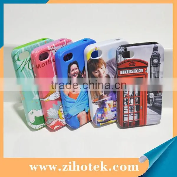 Double Protective 3D sublimation case for iPhone 4/4s (inner rubber case + outside 3D cases)