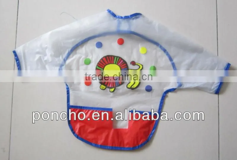 waterproof pvc kids apron with printing
