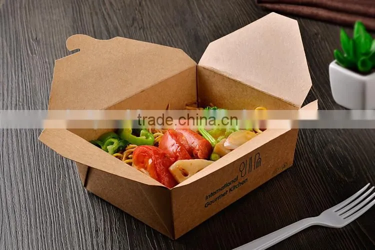 recycled brown kraft paper food box,paper box for food