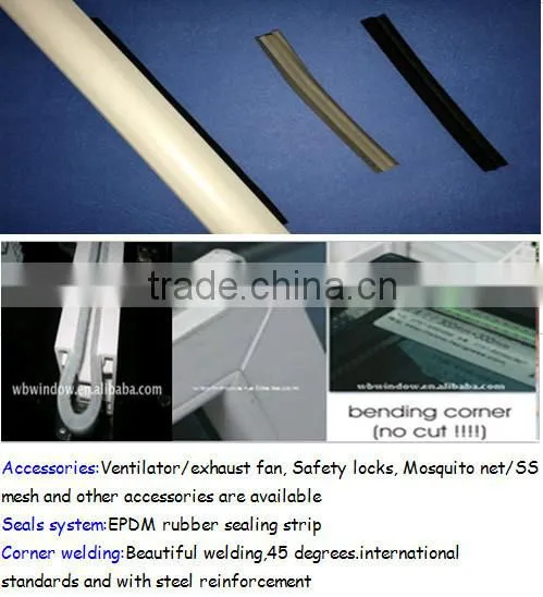 Foshan factory LG brand UPVC fixed shutter window