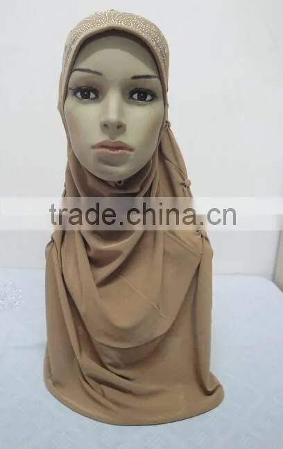 H293 latest muslim hijab with buttons,muslim scarf