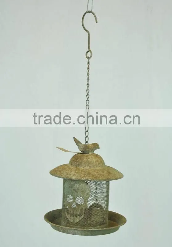 14A360MCE Garden hanging metal bird feeder with hook chain
