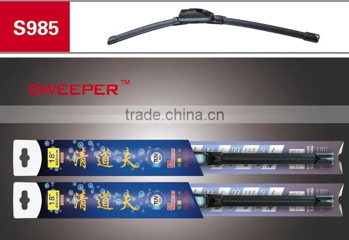 New hot selling rubber strip wiper blade , HOWO WIPERS with 8 adapters S985