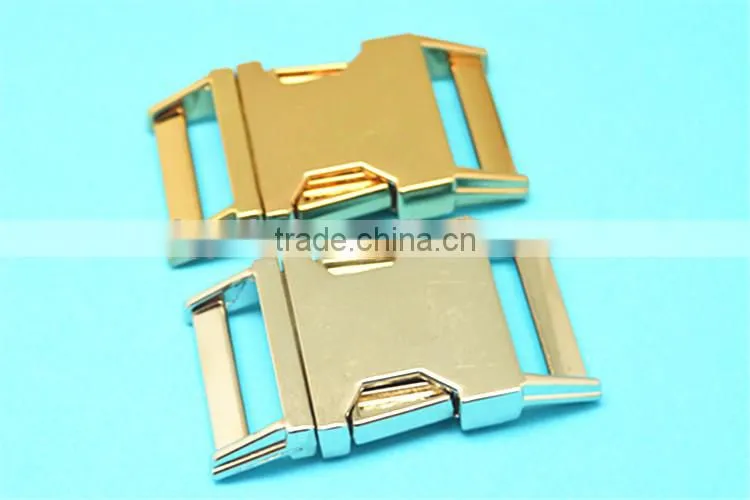 Zinc alloy curved metal buckle clasp,quick release buckle for bag,metal buckle for dog collar