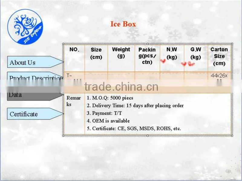 cooler box water box gel ice box