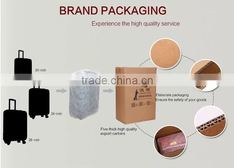 2015 popular fashion travel pu trolley luggage bag
