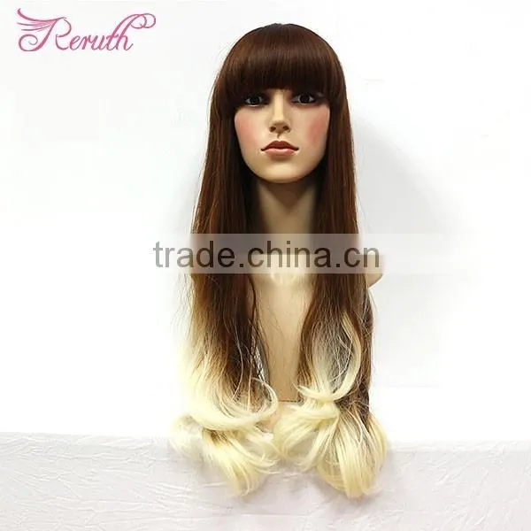 Wholesale High Quality African Long Wavy Fashion Curly Wig