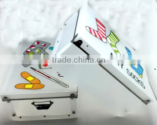 cheap!foldable! hot selling! ECHO- Ultra cheap portable pattern PP and patterned carboard foldable storage box