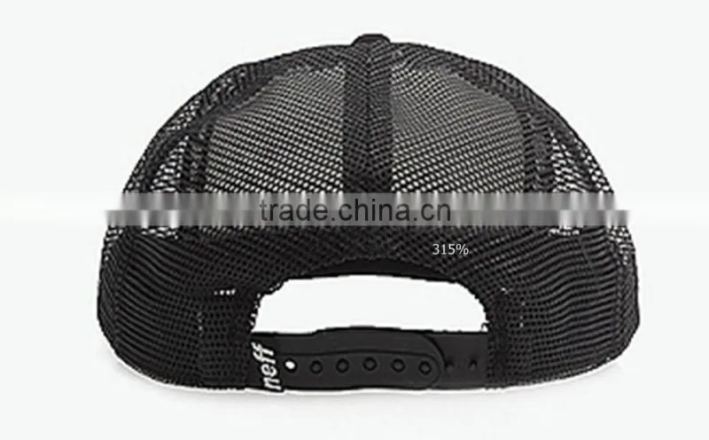 flat brim 5panel custom trucker hats with mesh