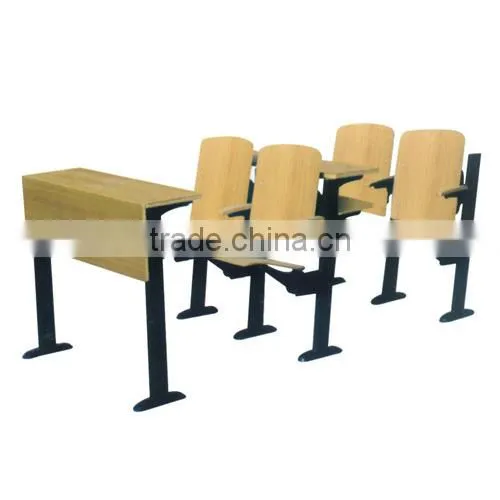 Plywood school desk and chair