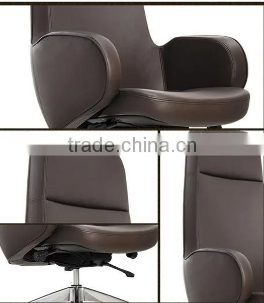 Red leather executive chair with low back HX-K026B