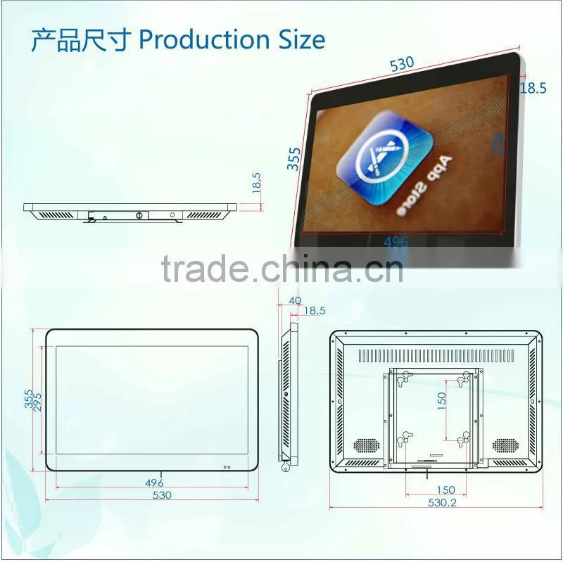 22 inch SH2203HD linux System Network HD wall mounted advertising display player video
