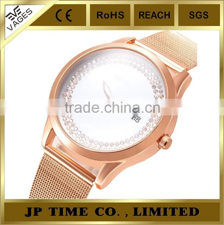 Japan Pc32 movement rose gold hands face gift rose field watch analog quartz