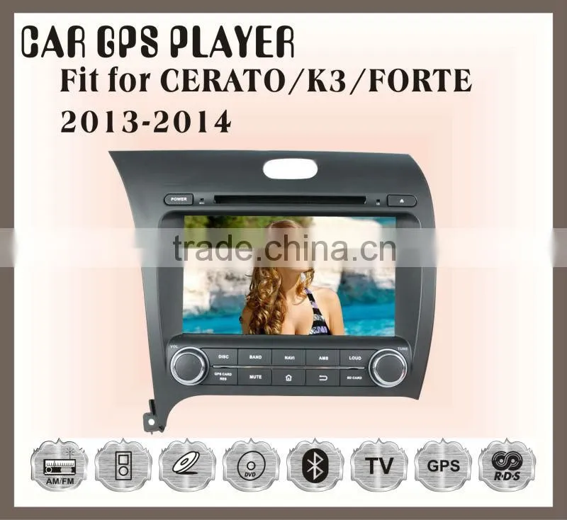 Fit for KIA CERATO/K3/FORTE 2013 2014 touch screen car gps music player