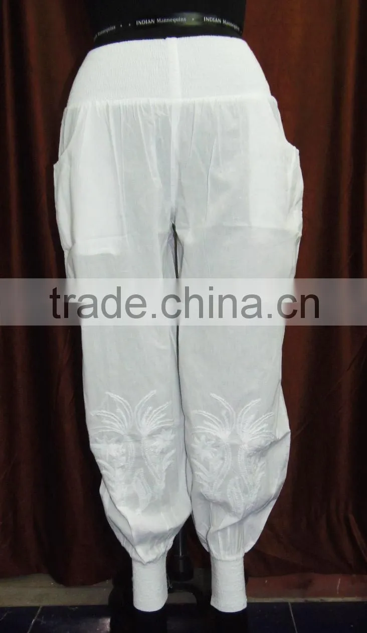 Beautiful Indian Alladin Style Trouser / White Afgani Trouser for Women