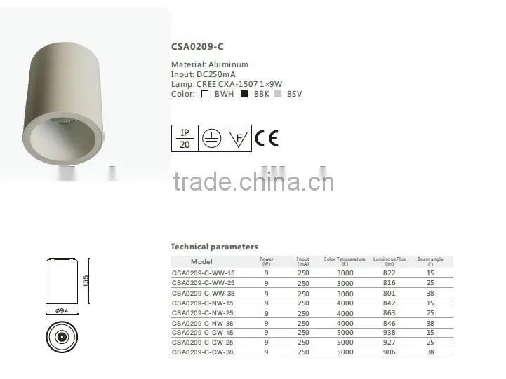 hidden adjustable dimmable new 4inch/6inch/8inch led ceiling light