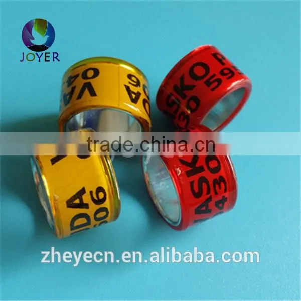 clear plastic nice color custom 12mm pigeon racing club pigeon association ring bands