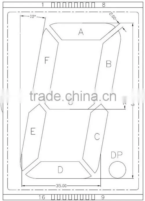 single line led backlight 4 digital 7segment lcd module led backlight
